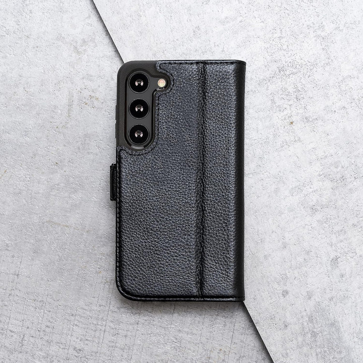 Porter Riley - Lederhülle für Samsung Galaxy S23. Premium Echtleder Standhülle/Cover/Brieftasche (Pu