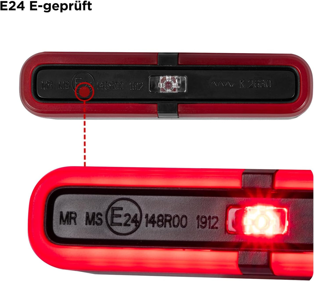 evermotor Mini LED Rücklicht Motorrad mit Bremslicht, 6-12V, M19 E-zertifiziert, IP67 Wasserdicht, 9