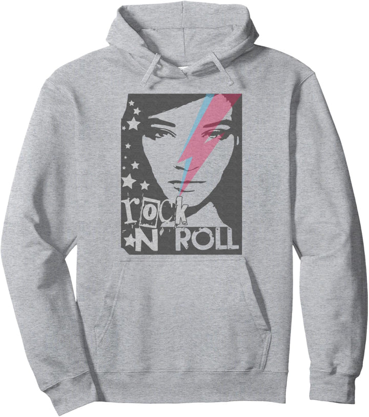 Mädchen Frau Rockstar Flash Musik Rock'n'Roll Symbol Zeichen Pullover Hoodie