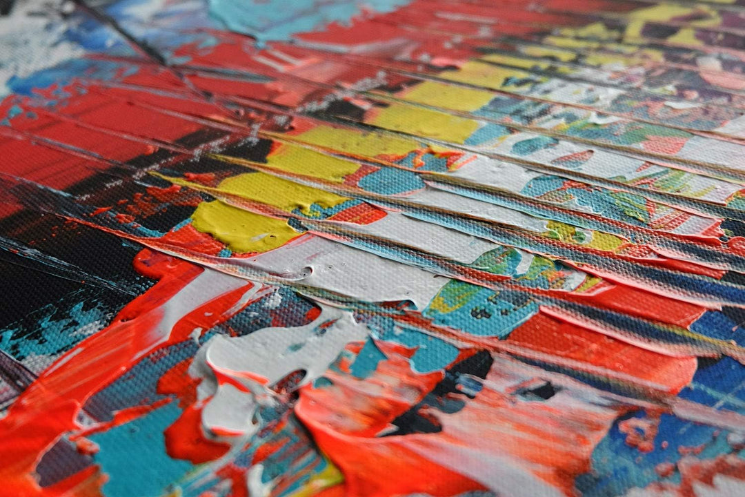 Monica Mirafiori I 100% HANDGEMALT I Gemälde Multicolor 120x60cm | Gemälde Handgemalt | Acrylgemälde
