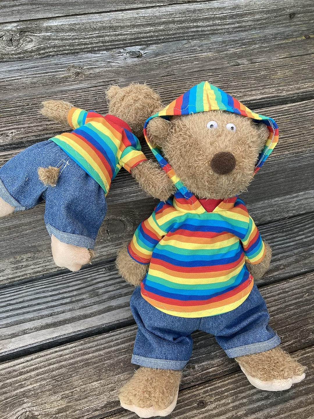 Kleidung handmade Shirt oder Kapuzenshirt + Jeans für Bären Teddy Gr. 22 cm/oder 35 cm Bekleidung Pu