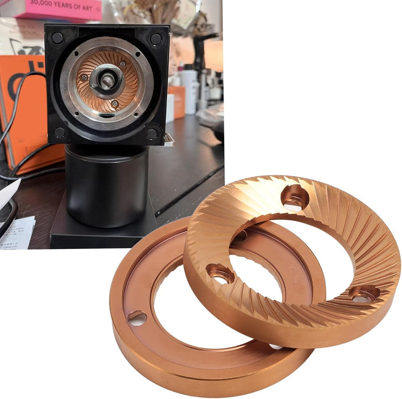 2pcs Coffee Mühle Flat Burr, 64 mm Titanschildermulti -Purpon Flat Burr für DF64 DF64P DF64E DF64V f