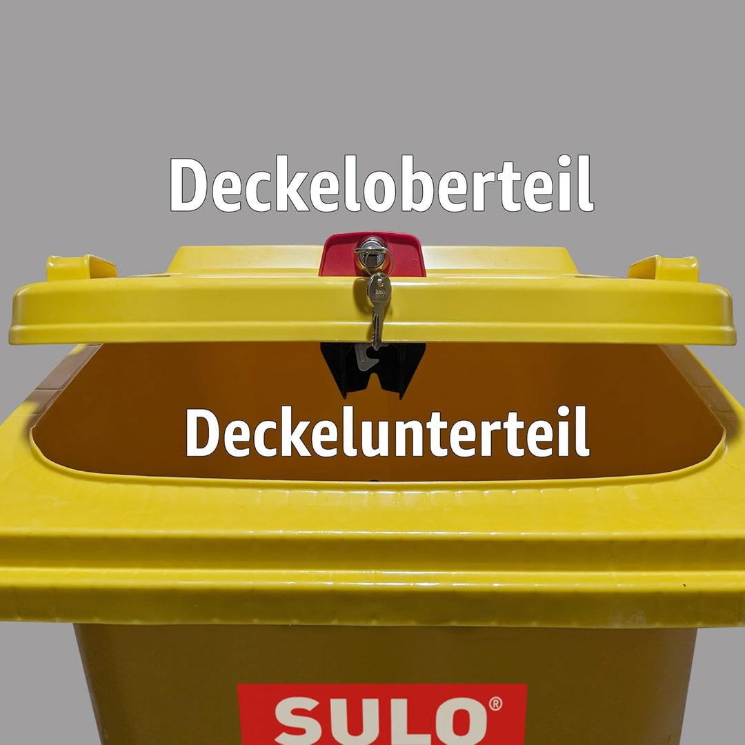 Sulo 120 Liter Müllbehälter Mülltonne Abfalltonne + Schloss | Grau | Für alle DIN-Kammschüttungen |M