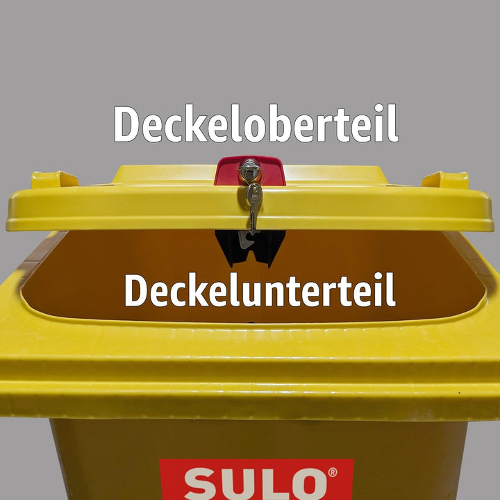 Sulo 120 Liter Müllbehälter Mülltonne Abfalltonne + Schloss | Grau | Für alle DIN-Kammschüttungen |M