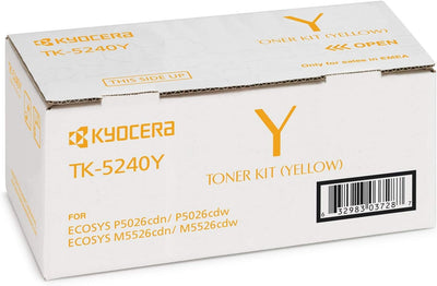 Kyocera TK-5240Y Toner Gelb, Original Tonerkartusche 1T02R7ANL0. Kompatibel für ECOSYS M5526cdn, ECO