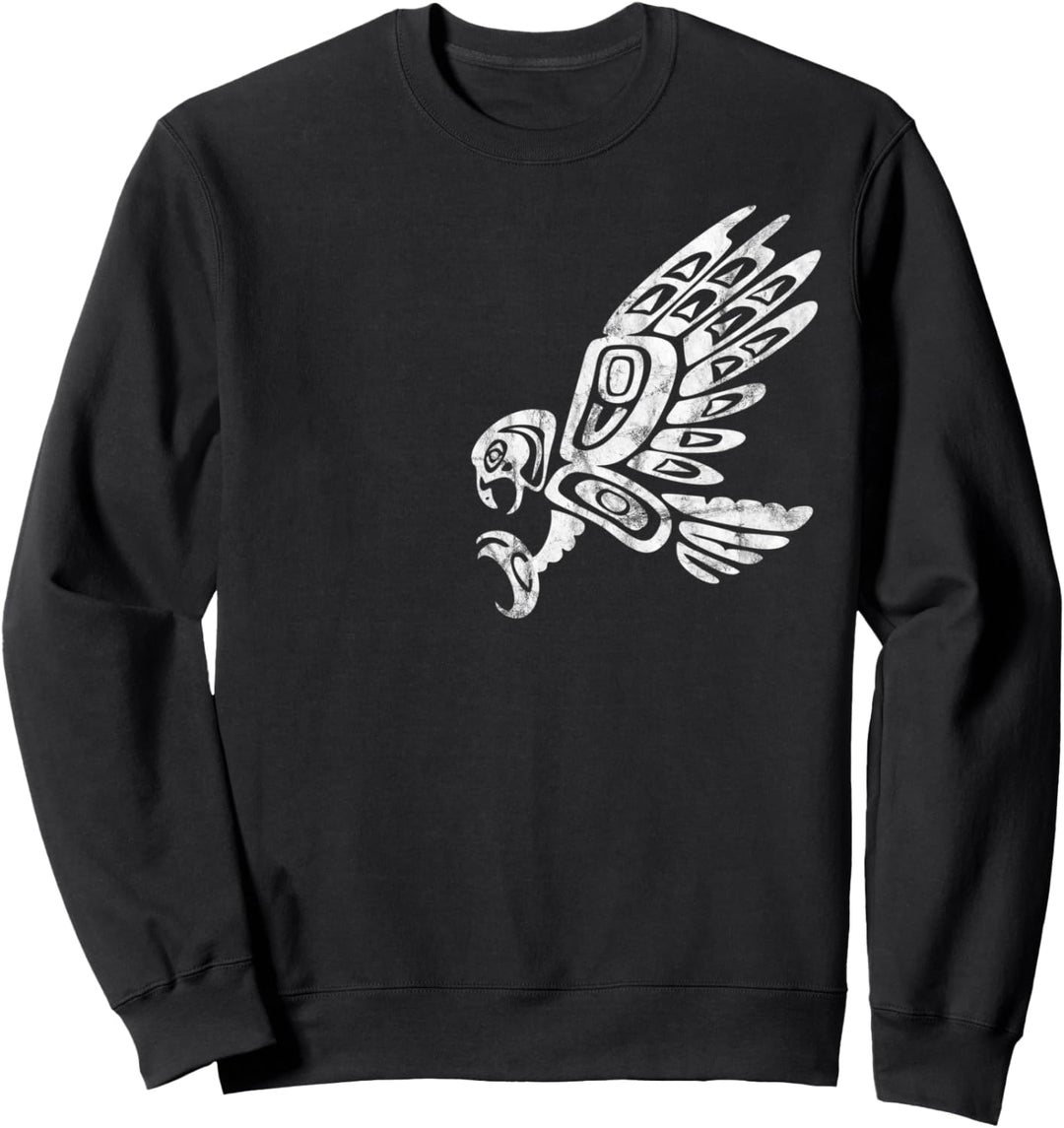 Falke Haida Kunst Indianer Nord Amerika USA Sweatshirt