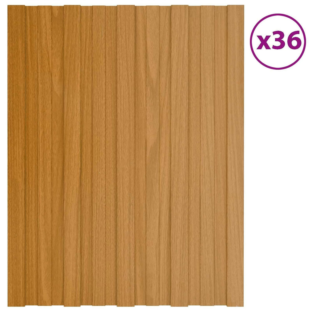Dachpaneel Set 36 tlg 60x45 cm Verzinkter Stahl Dachblech für Gartenhaus Schuppen Garagenüberdachung