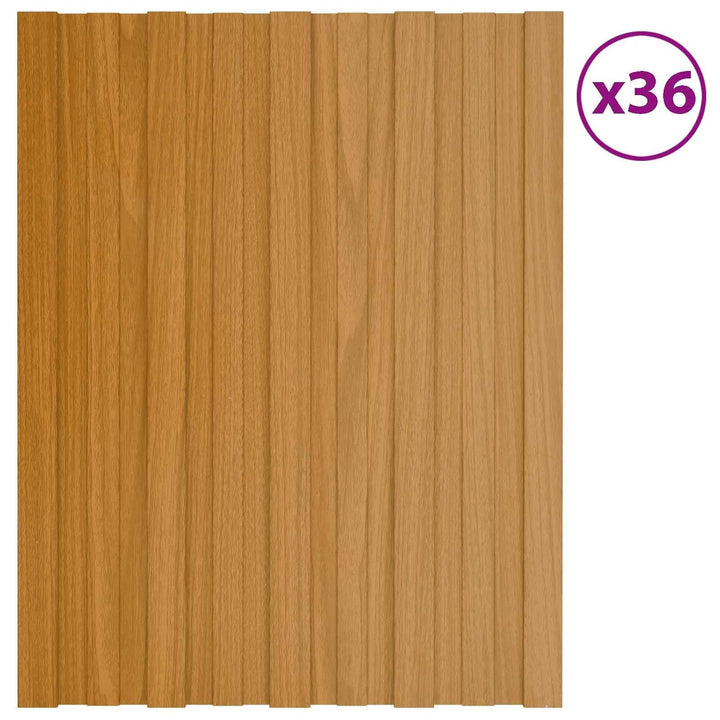 Dachpaneel Set 36 tlg 60x45 cm Verzinkter Stahl Dachblech für Gartenhaus Schuppen Garagenüberdachung