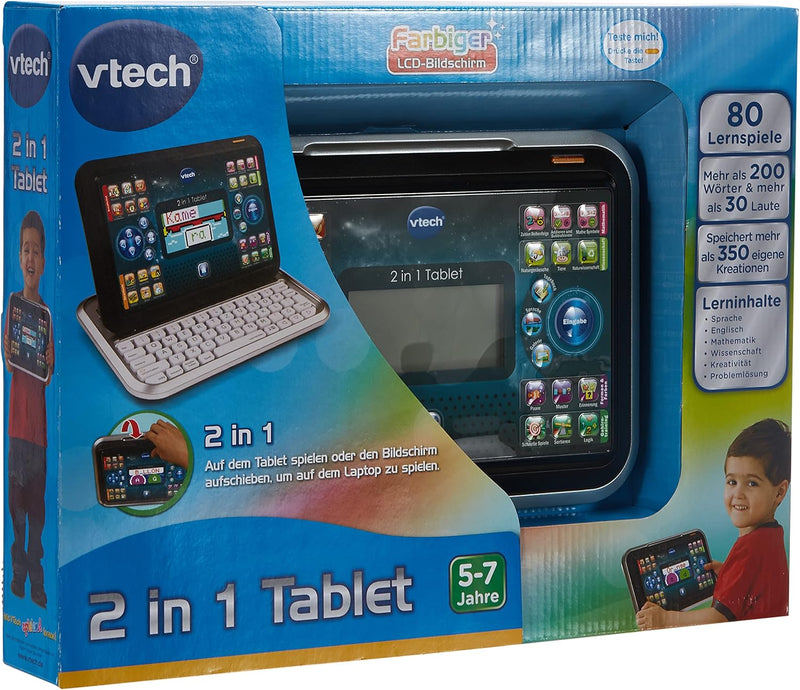 VTech Genio Lernlaptop – Lerncomputer mit Internetzugang, Textprogramm und Lerninhalten zu Buchstabe