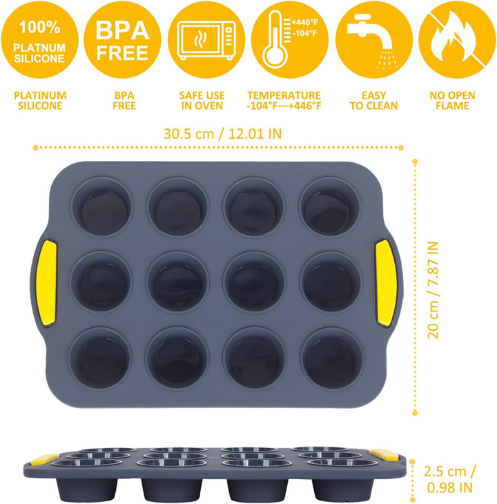 powerking Baguette Backform, Brötchen Backform, Muffin Backform, Silicagel Backformen für Brot, Kuch