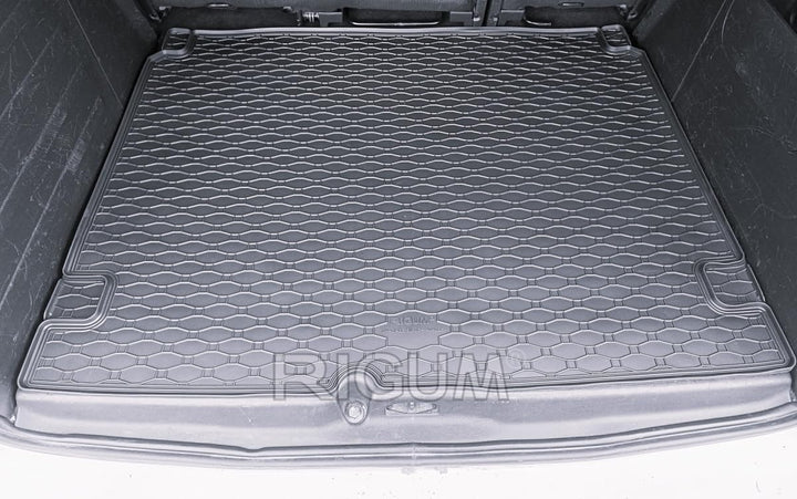 Passgenaue Kofferraumwanne und Gummifussmatten geeignet für Citroen Berlingo 5-Sitzer ab 2008 + Gurt