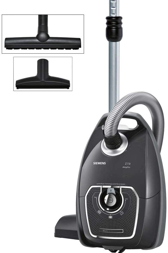 Siemens Staubsauger mit Beutel Z 7.0 VSZ7A400, ideal für Allergiker, Hygiene-Filter Plus, leise, Bod