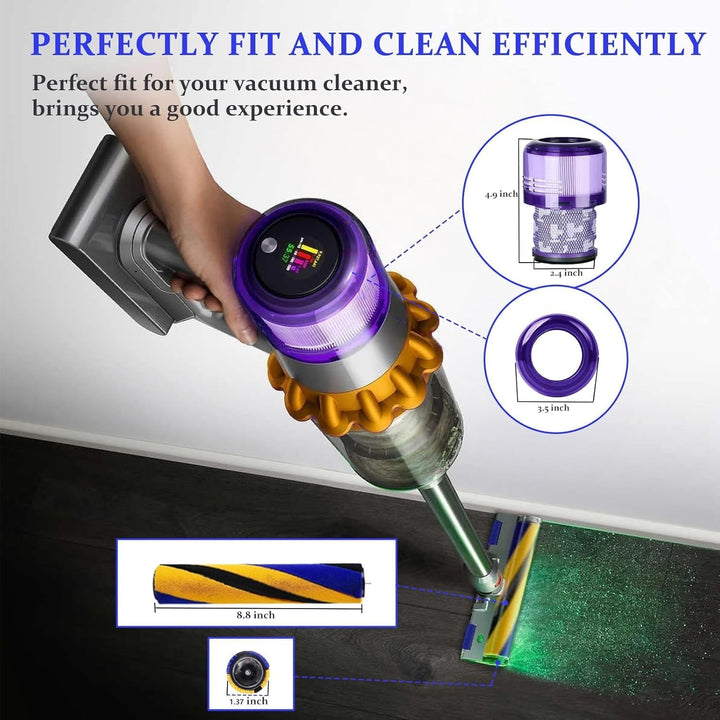 Bürstenwalze für Dyson V15 Detect Slim Absolute Total Clean Extra Staubsauger Rolle Ersatzteile, Sof