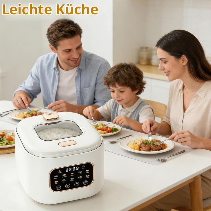 Reiskocher 3L, mit Low Sugar Funktion, 10 Programme, Low Carb Funktion | Rice Cooker, Dampfgarer, To
