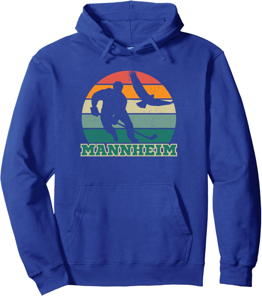 Cooles Eishockey Fan Shirt Stadt Mannheim mit Adler Skyline Pullover Hoodie