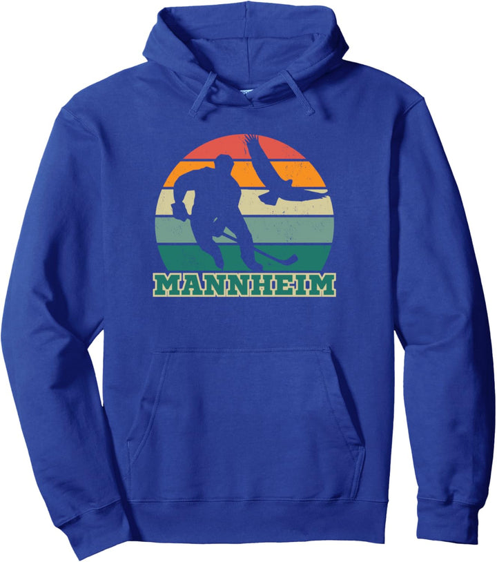 Cooles Eishockey Fan Shirt Stadt Mannheim mit Adler Skyline Pullover Hoodie