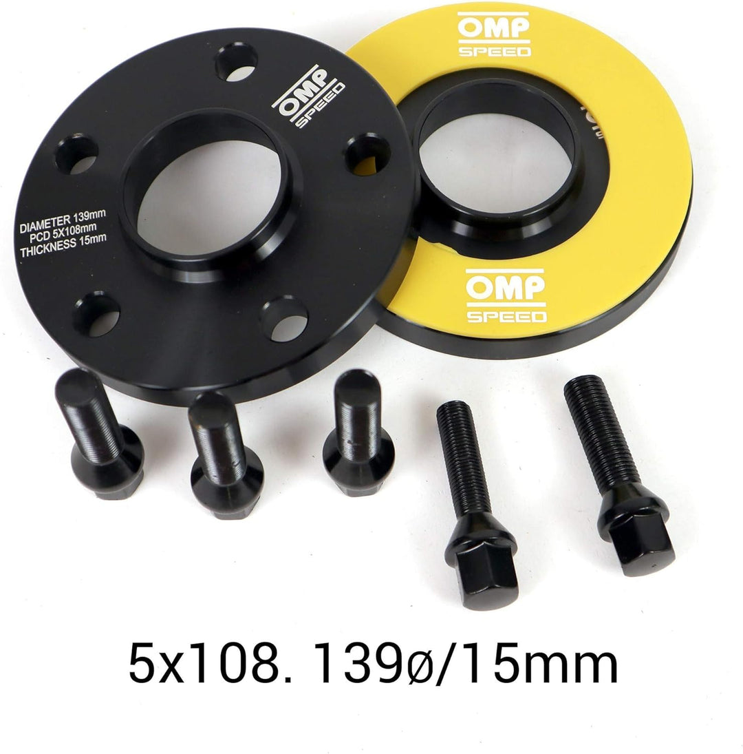 OMP SPEED SET ABSTANDHALTER OMP 15MM 5X108 58.1 M12X1.25+14X1.5 5x108 58.1 15mm, 5x108 58.1 15mm