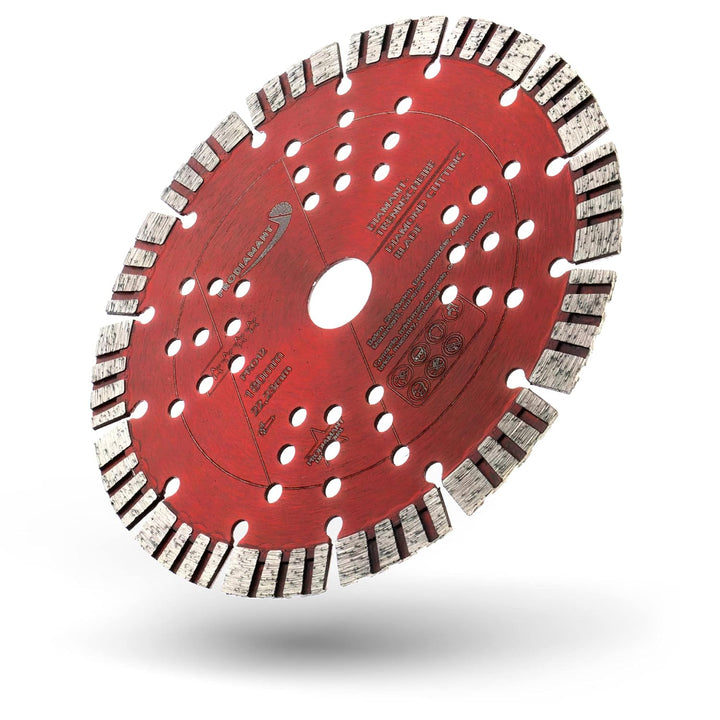 PRODIAMANT Turbo Diamant-Trennscheibe Beton 180mm x 22,23 mm Segmenthöhe 12mm 180/22,23mm, 180/22,23