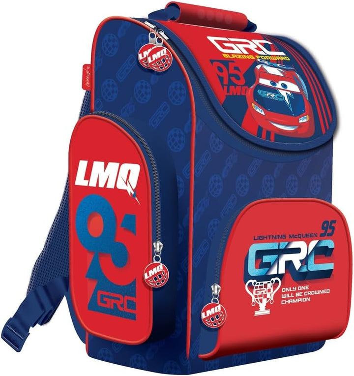 Familando Disney Cars Schulranzen-Set 8tlg. mit Sporttasche Federmappe Ranzen 1. Klasse BLAU