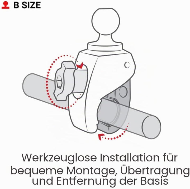 RAM Mounts (RAP-B-400U) Tough-Claw klein mit 2,54 cm Durchmesser Gummiball Single, Single
