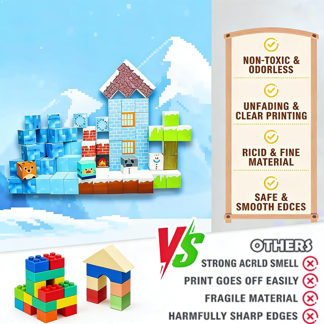 Magnetic Blocks Set,Magnetische Bausteine, magnet bausteine kinder Lernspielzeug zur Förderung von K