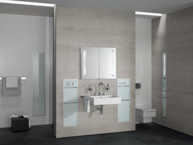 Emco Asis 150 Unterputz-Schrankmodul für das Gäste-WC, Badezimmerschrank als Toilettenpapierhalter,
