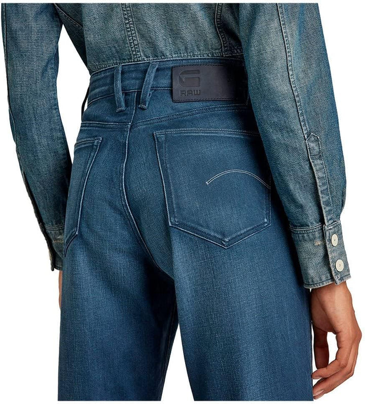 G-STAR Damen Janeh Ultra High Mom Ankle Jeans 25W / 32L Blau (Worn in Rivulet D16083-c048-c600), 25W