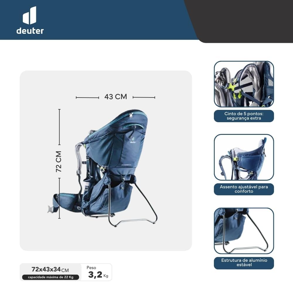 deuter Kid Comfort Kindertrage midnight 14 L Single, midnight 14 L Single