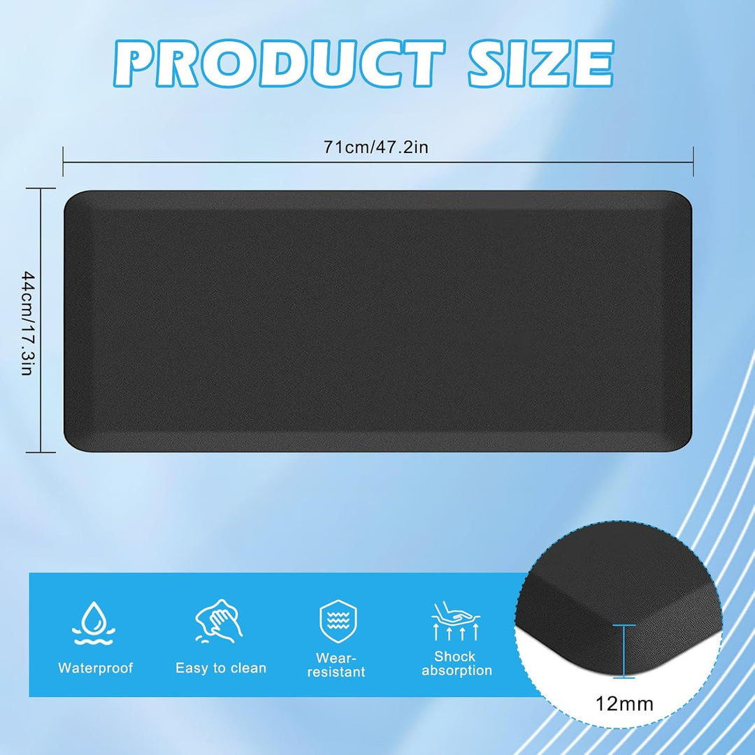 Anti-Ermüdungsmatte 71x44 cm, 1,2 cm Dicke Ergonomische Arbeitsplatzmatte, Anti Fatigue rutschfest S