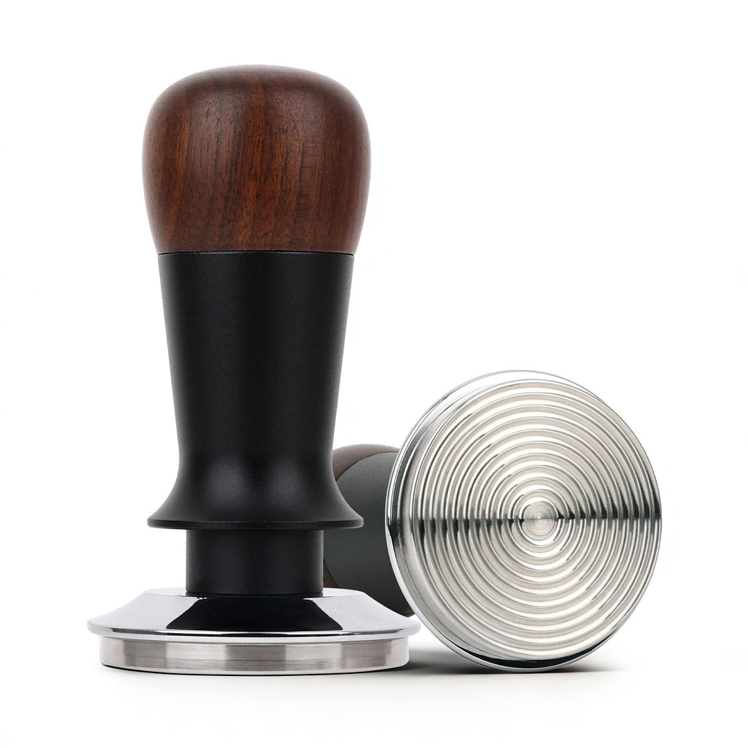 Tamper 53mm, kalibrierter federbelasteter Kaffeestampfer, Espresso Stempel aus 304 Edelstahl mit Mas