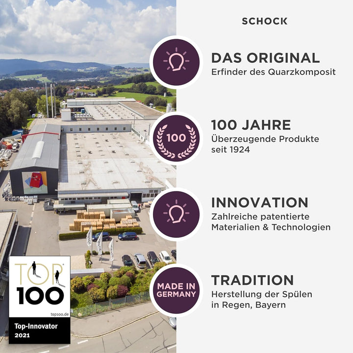 SCHOCK® Küchenarmatur COSMO Chrom I Hochdruck Einhebelmischer mit Festauslauf I 360° schwenkbar I Ze