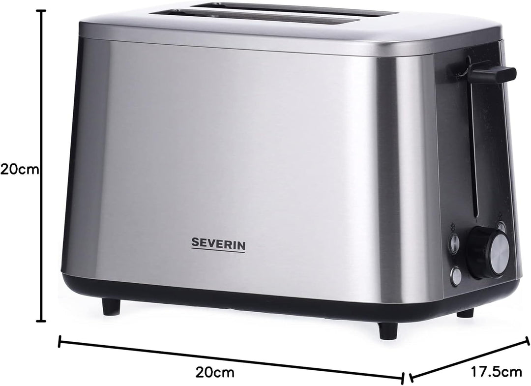 SEVERIN Turbo Toaster, Toaster mit Brötchenaufsatz, Edelstahl Toaster für 50%* schneller gebräuntes
