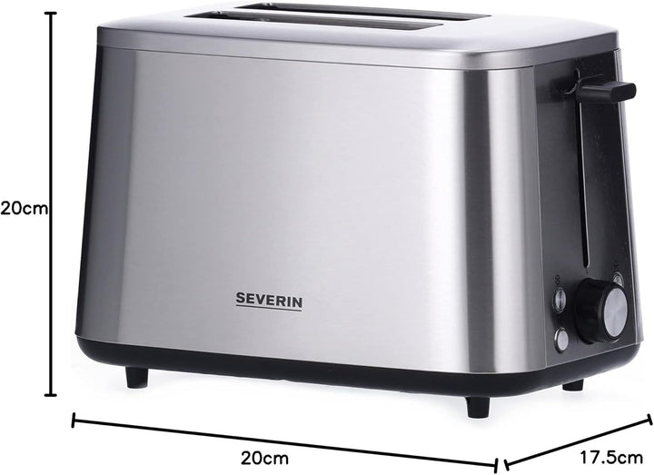 SEVERIN Turbo Toaster, Toaster mit Brötchenaufsatz, Edelstahl Toaster für 50%* schneller gebräuntes