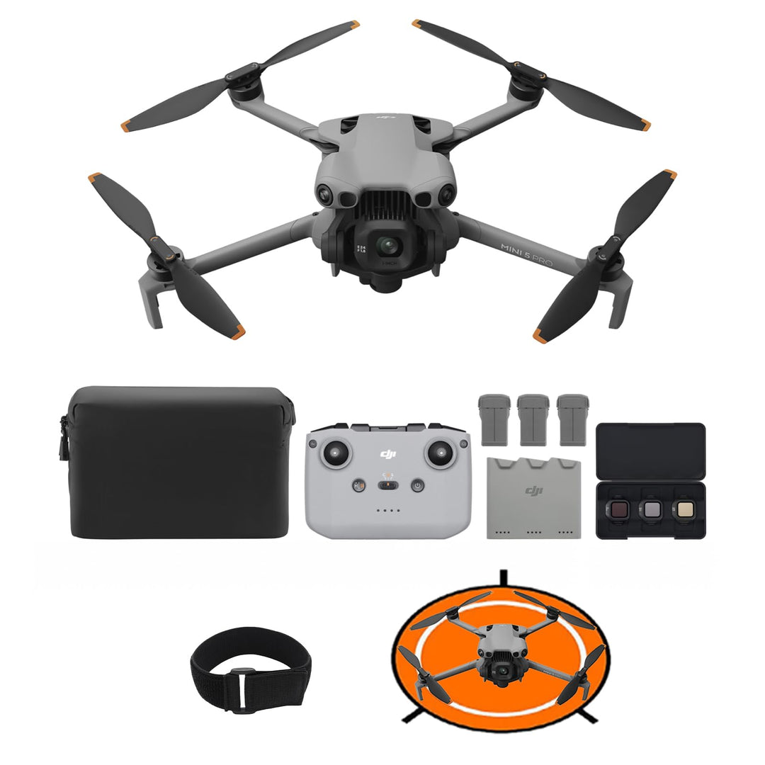 DJI Mini 5 Pro Fly More Combo mit DJI RC-N3, 4K Drohne mit Kamera, 1-Zoll CMOS, Omnidirektionaler Hi