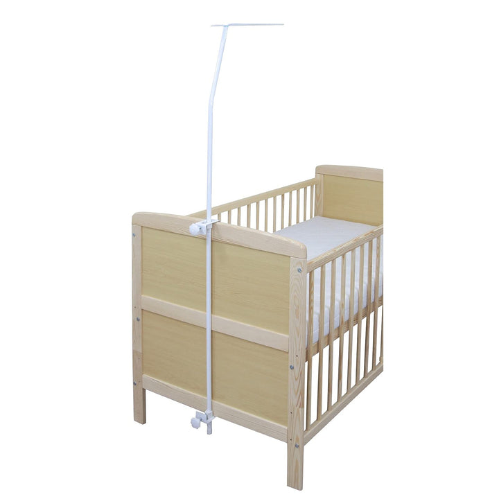 Baby Delux Himmelstange Himmelhalter universell weiss für Babybett Kinderbett Beistellbett Wiege mit