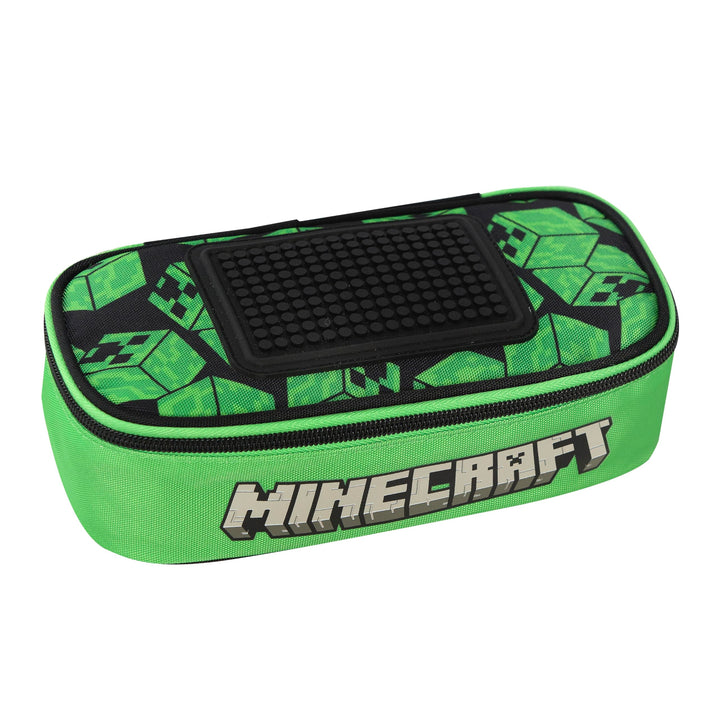 Minecraft Federmäppchen für die Schule, oval, offizielles Minecraft, ideal für die Aufbewahrung von