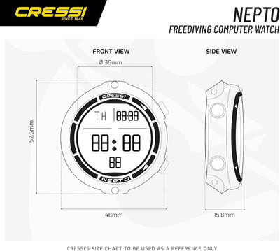 Cressi Nepto Watch Computer - Freitaucheruhr_Computer, Einheitsgrösse, Unisex Erwachsene Grün, Grün