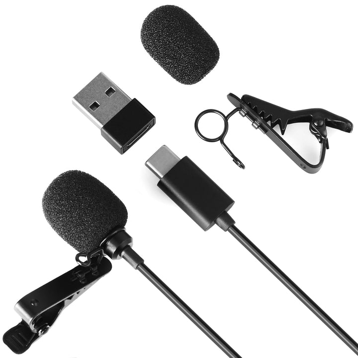 Daffodil MCP150 Lavalier Mikrofon USB C Omnidirektionales Ansteck-Mikrofon mit Befestigungsclip, ide