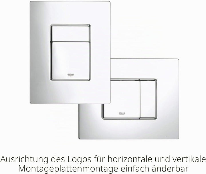 GROHE Even - Abdeckplatte (wassersparend, senkrechte oder waagerechte Montage), alpinweiss, 38966SH0