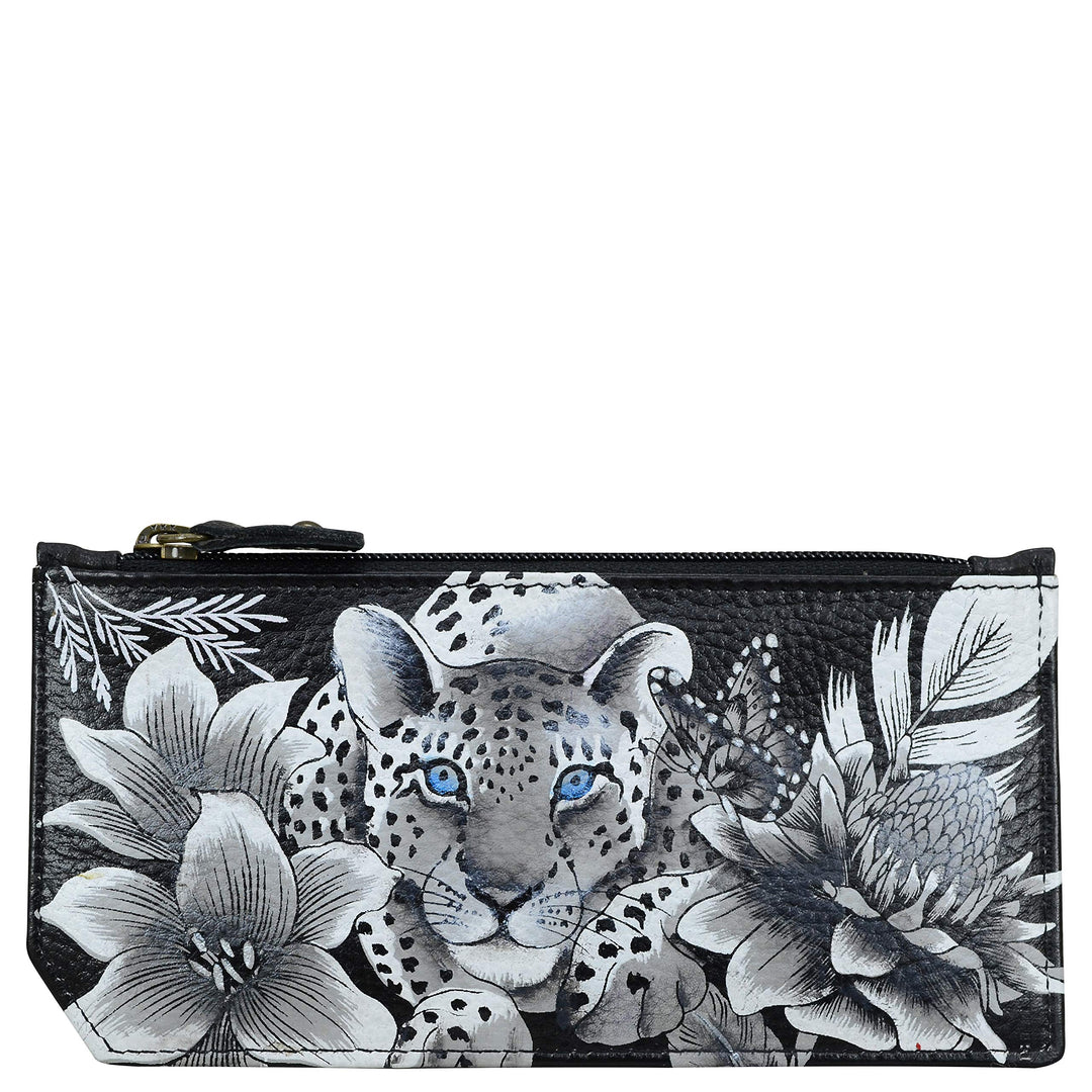 Anuschka Hand Painted Leather Women's Rfid Blocking Card Case With Coin Pouch, RFID-Schutzetui, Lede