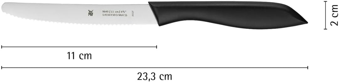 WMF Classic Line Frühstücksmesser Set 6-teilig, 23 cm, Brötchenmesser Wellenschliff, Brotzeitmesser,