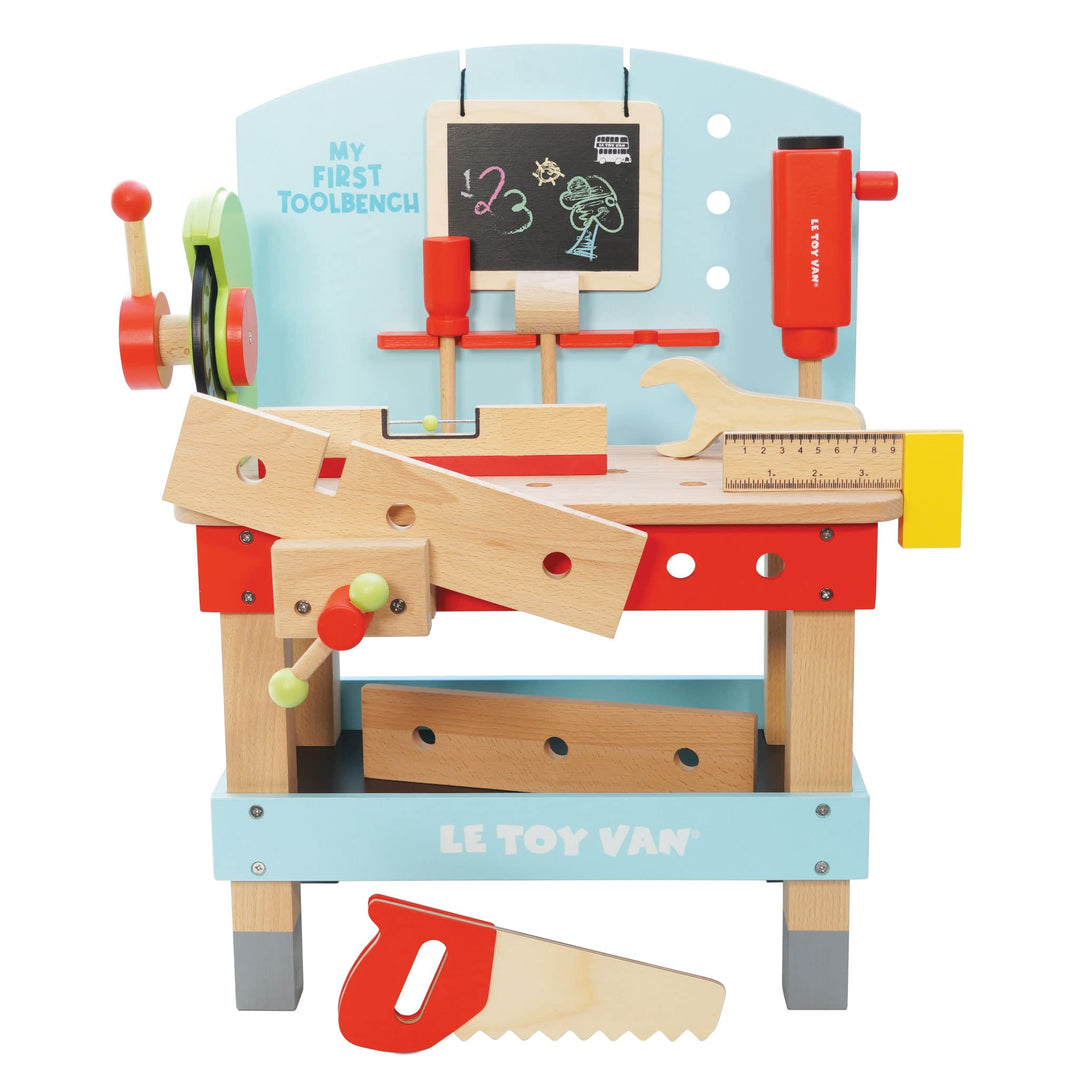Le Toy Van – Pädagogisches Autos &amp; Baustelle-Spielset „Meine erste Werkbank“ aus Holz Werkbank-Set f