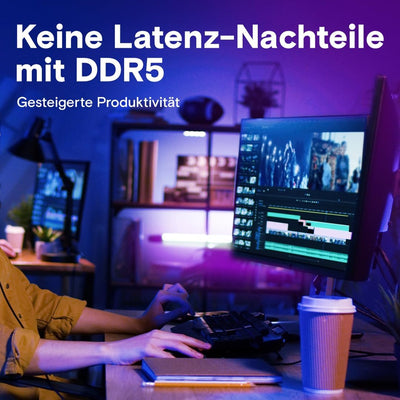 Crucial RAM 32GB DDR5 5200MHz (oder 4800MHz) Desktop Arbeitsspeicher CT32G52C42U5 32GB 5200MHz, 32GB