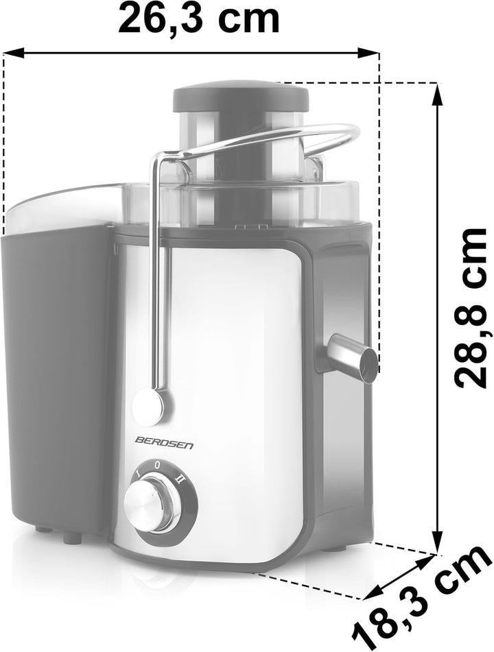 Berdsen - Entsafter - für Obst und Gemüse - 500 ml Saftbehälter BPA-frei - Saftmaschine - 600 W - Ed