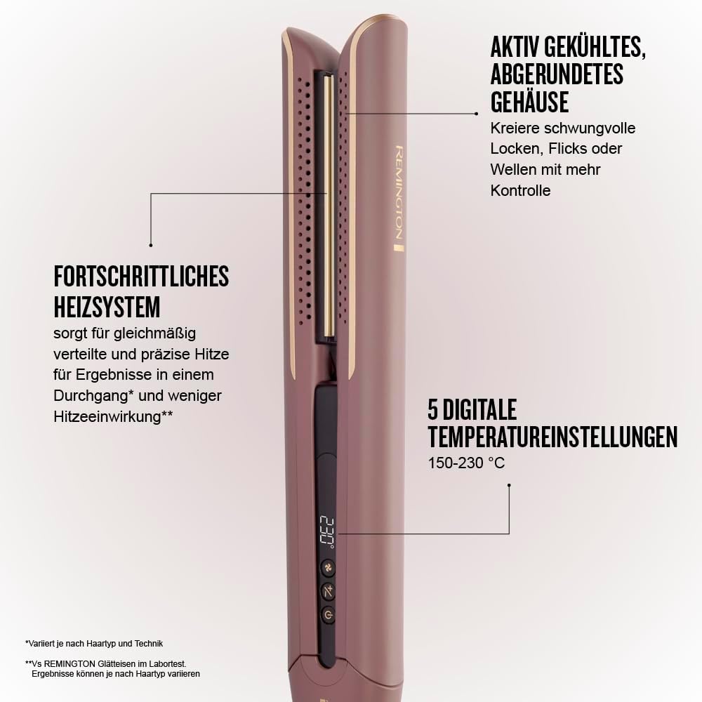 Remington AIRvive™ Glätteisen [Ionic Air-Technologie: weniger Frizz & statische Aufladung] Ultra-Ker