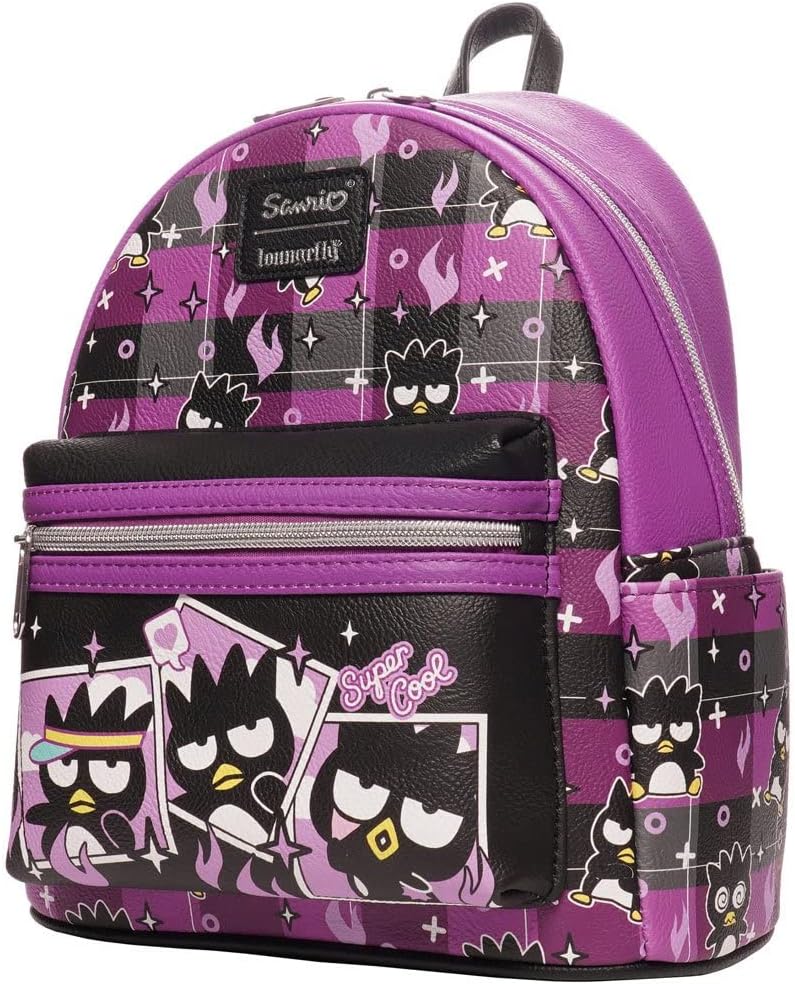 Loungefly Sanrio Badtz-Maru Exklusiver Mini-Rucksack, Violett, Einheitsgrösse, Traditionelle Rucksäc