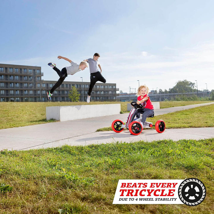 BERG Pedal-Gokart Buzzy Red | Kinderfahrzeug, Tretauto, Sicherheit und Stabilität, Kinderspielzeug g
