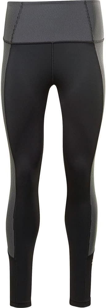 Reebok Damen S Rib Hr Tight Leggings XS Schwarz, XS Schwarz