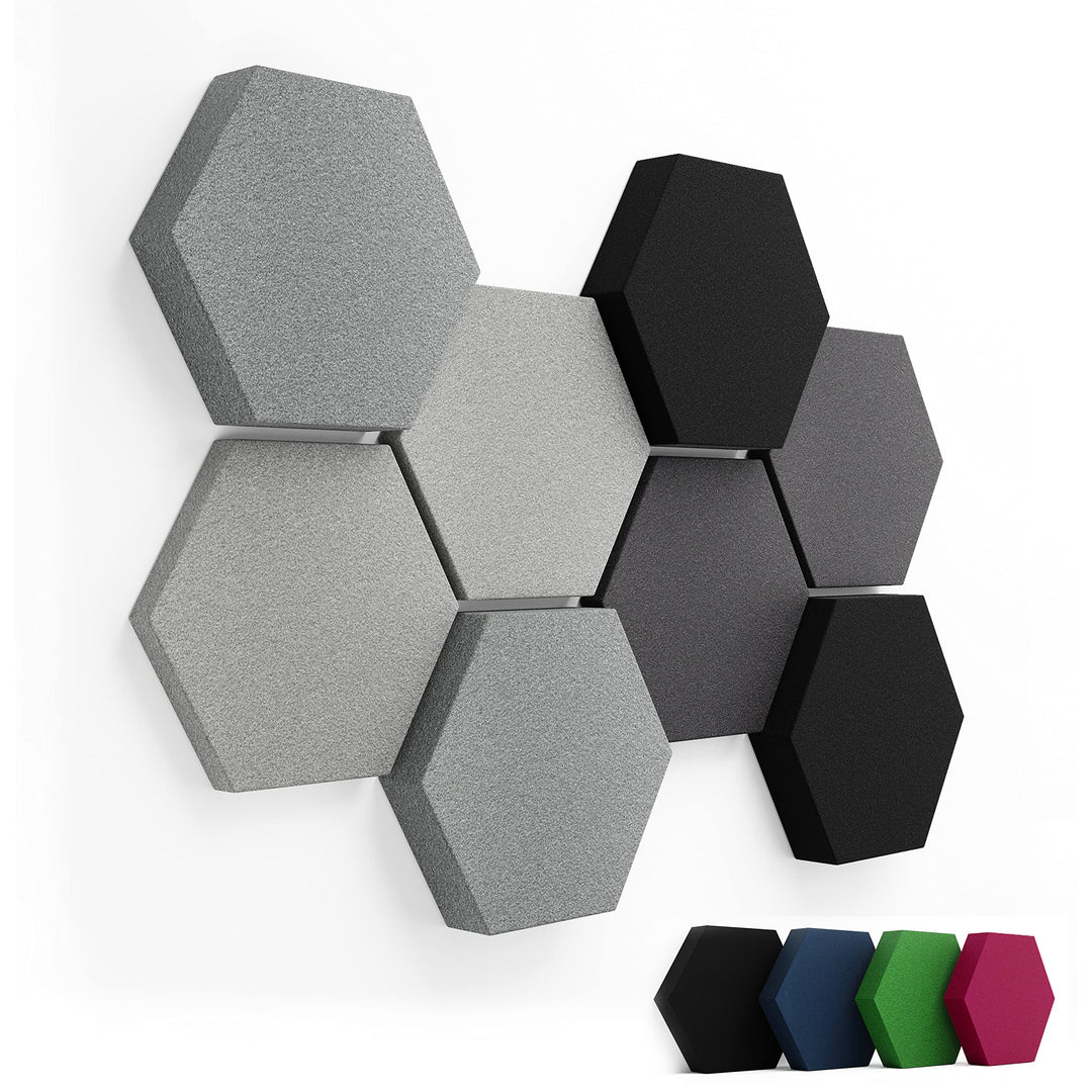FENNEXT ® Velvet Schallabsorber Wand - Dekorative Hexagon Akustikpaneele für Gaming, YouTube Studio,