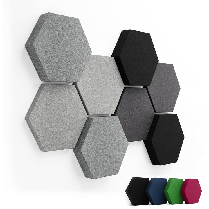 FENNEXT ® Velvet Schallabsorber Wand - Dekorative Hexagon Akustikpaneele für Gaming, YouTube Studio,
